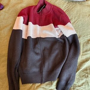 Men's NWT RND Colorblock Zip-up Sweater, Medium
